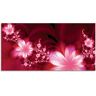 Artland Glasbild »Girlande aus Blumen«, Blumen, (1 St.)  rot  B/H: 100 cm x 50 cm rot