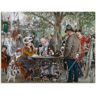 Artland Leinwandbild »Biergarten in Kissingen. 1891«, Gruppen & Familien, (1 St.)  bunt  B/H: 60 cm x 45 cm bunt