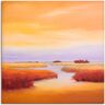 Artland Wandbild »Unten am Fluss«, Gewässer, (1 St.)  orange  B/H: 30 cm x 30 cm orange