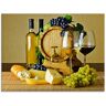 Artland Glasbild »Käse, Wein und Trauben«, Lebensmittel, (1 St.)  gelb  B/H: 60 cm x 45 cm gelb