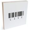 Wall-Art Holzbild »Tischdeko Barcode Live Holzbild«, (1 St.)  Schwarz Weiß  B/H/T: 15 cm x 2 cm x 15 cm Schwarz Weiß