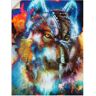 Artland Wandbild »Indischer Krieger mit Wolf«, klassische Fantasie, (1 St.)  bunt  B/H: 30 cm x 40 cm bunt