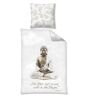 MOONLIGHT Wendebettwäsche »Buddha, BIO-Satin aus 100 % Baumwolle«, (2 tlg.)  weiß  B/L: 140 cm x 200 cm (1 St.) weiß