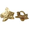 Liedeco Dekoklammer »Blatt«, (Packung, 2 St.)  goldfarben  2 St. goldfarben