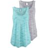 Beachtime Tanktop, (2er-Pack)  mint-meliert, grau-meliert mint-meliert, grau-meliert