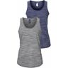 Beachtime Tanktop, (2er-Pack)  blau-meliert, grau-meliert blau-meliert, grau-meliert