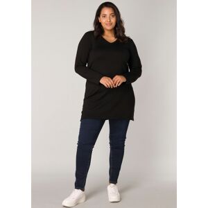 Base Level Curvy V-Ausschnitt-Pullover »BAS-ANINE-LONG«  black black