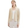 TOM TAILOR Cardigan, nach vorne hin offen und ohne Kragen  sandy beige melange sandy beige melange