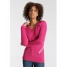 Bruno Banani V-Ausschnitt-Pullover, Reißverschlüsse  pink pink