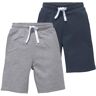 KIDSWORLD Sweatbermudas, (Packung, 2 tlg.)  marine, grau-meliert  N-Gr marine, grau-meliert