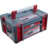 Connex Stapelbox »zwei Schubladen - 13,5 Liter Volumen - 80 kg Tragfähigkeit«  rot-grau  B/H/T: 44,1 cm x 31 cm x 20,3 cm rot-grau