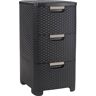 Curver Kommode »Schubladenschrank STYLE«  dunkelbraun  B/H/T: 38 cm x 60 cm x 33 cm dunkelbraun