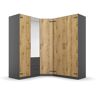 rauch Schrank-Set »Holmes«  Graumetallic/Eiche Artisan  B/H/T: 176 cm x 197 cm x 176 cm Graumetallic/Eiche Artisan