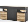 COTTA Sideboard »Luciano«  Anthrazit/Silva  B/H/T: 180 cm x 87 cm x 42 cm Anthrazit/Silva