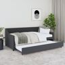 Home affaire Ausziehbett »Kempton, Polster - Daybed, Gästebett, amerikanischer Stil«  anthrazit  Webstoff anthrazit