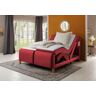 Home affaire Boxspringbett »Messina2«  rot  Kunstleder   Massivholz-Holzwerkstoff-Kunstleder   LED-Lichtleiste rot