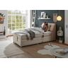 ED EXCITING DESIGN Boxspringbett »Concord«, inkl. Motor, Stauraum im Kopfteil und Topper  beige Artemis 01 ivory creme  Webstoff   Holzwerkstoff... beige Artemis 01 ivory creme