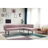 exxpo - sofa fashion Eckbank »Americano«  powder pink  B/H/T: 270 cm x 83 cm x 197 cm powder pink