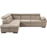 exxpo - sofa fashion Ecksofa »Salerno«  sahara  B/H/T: 268 cm x 77 cm x 204 cm sahara