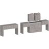 INOSIGN Sitzgruppe »Praktika«, (Spar-Set, 2 tlg., Set beinhaltet 2 Bänke)  silver beton  B/H/T: 290 cm x 45 cm x 25 cm silver beton