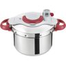 Tefal Schnellkochtopf »Clipso Minut' Perfect«, Edelstahl, (1 tlg.)  silberfarben/rot  6 l + Ø 22 cm silberfarben/rot