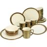 CreaTable Kombiservice »Modern Industrial«, (Set, 16 tlg., Kaffeeservice und Tafelservice im Set, für 4 Personen)  weiß/goldfarben  16 tlg. weiß/goldfarben