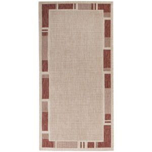ANDIAMO Flachgewebe-Teppich »Louisiana«, BxL: 60 x 110 cm, terrakottafarben/beige - beige