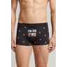 Intimissimi Boxershorts Flammen aus Mikrofaser Mann Schwarz Größe 6