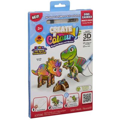 Create N Colour Bastel-Set Dinos T-Rex + Triceratops - mehrfarbig - Unisex Create N Colour Bastel-Set Dinos T-Rex + Triceratops - mehrfarbig - Unisex