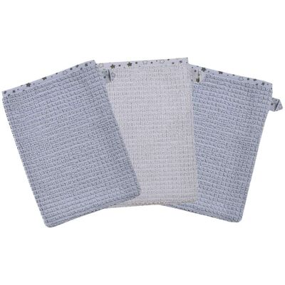 Wörner 3er-Pack Waschlappen 15x21 cm - grau - Unisex Wörner 3er-Pack Waschlappen 15x21 cm - grau - Unisex
