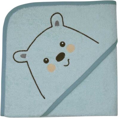 Wörner Baby-Kapuzenhandtuch - Eisbär Mint - 80x80cm Wörner Baby-Kapuzenhandtuch - Eisbär Mint - 80x80cm