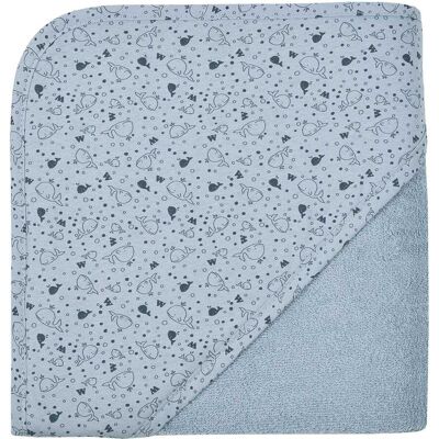 Wörner Kapuzenbadetuch 80x80 cm - blau - Junge Wörner Kapuzenbadetuch 80x80 cm - blau - Junge