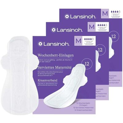 Lansinoh Bundle 3er-Pack Wochenbetteinlagen 2+ Wochen, 12 Stück - weiss - Unisex Lansinoh Bundle 3er-Pack Wochenbetteinlagen 2+ Wochen, 12 Stück - weiss - Unisex