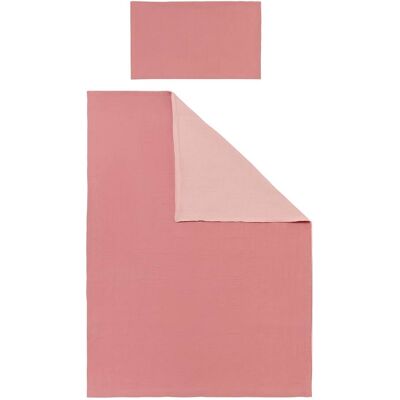BORNINO HOME Wende-Bettwäsche Musselin 40x60/100x135 cm - rosa - Unisex BORNINO HOME Wende-Bettwäsche Musselin 40x60/100x135 cm - rosa - Unisex