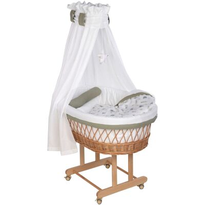 Mionido Stubenwagen Maxi mit Bettwäsche - gruen - Unisex Mionido Stubenwagen Maxi mit Bettwäsche - gruen - Unisex