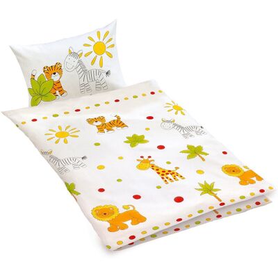 IDO Linon Kinderbettwäsche SAFARI 100 x 135 cm - weiss - Unisex IDO Linon Kinderbettwäsche SAFARI 100 x 135 cm - weiss - Unisex