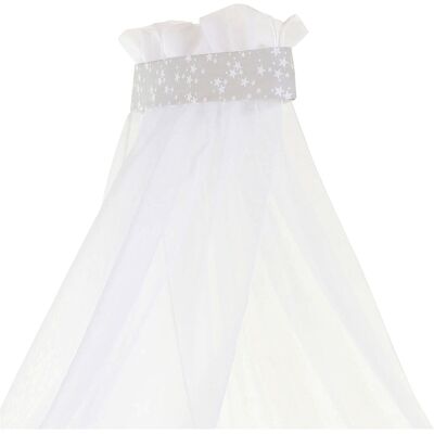 Himmel Piqué mit Band passend für alle babybay Modelle - grau - Unisex Himmel Piqué mit Band passend für alle babybay Modelle - grau - Unisex