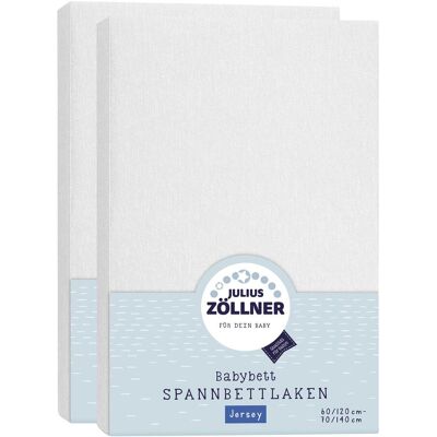 Julius Zöllner 2er-Pack Jersey-Spannbetttücher 70x140 cm - weiss - Unisex Julius Zöllner 2er-Pack Jersey-Spannbetttücher 70x140 cm - weiss - Unisex