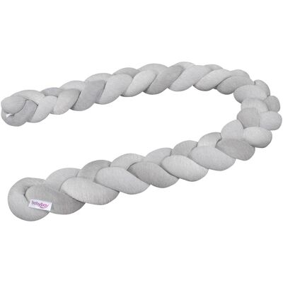 babybay - Nestchenschlange geflochten - hellgrau meliert - Bed bumper babybay - Nestchenschlange geflochten - hellgrau meliert - Bed bumper