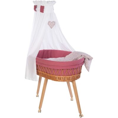 Mionido Stubenwagen Lounge mit Bettwäsche - rosa - Unisex Mionido Stubenwagen Lounge mit Bettwäsche - rosa - Unisex