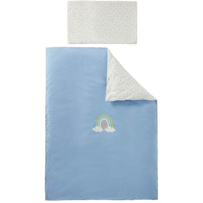 BORNINO HOME Wende-Bettwäsche Regenbogen 40x60 / 100x135 cm - blau - Unisex BORNINO HOME Wende-Bettwäsche Regenbogen 40x60 / 100x135 cm - blau - Unisex