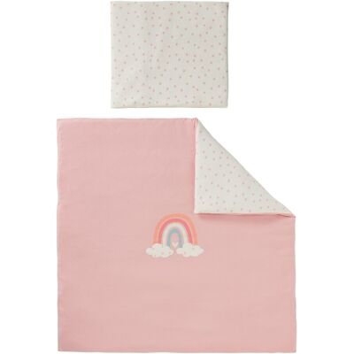BORNINO HOME Wende-Bettwäsche Regenbogen 35x40 / 80x80 cm - rosa - Unisex BORNINO HOME Wende-Bettwäsche Regenbogen 35x40 / 80x80 cm - rosa - Unisex