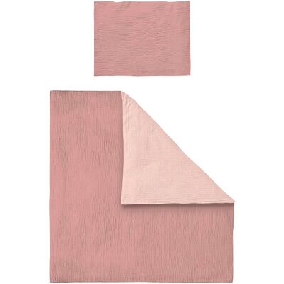 BORNINO HOME Wende-Bettwäsche Musselin 35x40/80x80 cm - rosa - Unisex BORNINO HOME Wende-Bettwäsche Musselin 35x40/80x80 cm - rosa - Unisex
