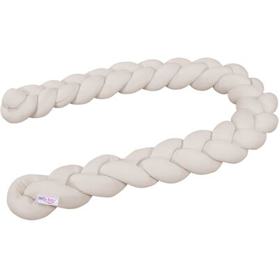 babybay Nestchenschlange Jersey geflochten 200 cm - beige - Unisex babybay Nestchenschlange Jersey geflochten 200 cm - beige - Unisex