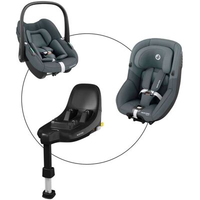 Maxi-Cosi Babyschale Pebble S inkl. Kindersitz Pearl S und Isofix-Basis FamilyFix S - grau - Unisex Maxi-Cosi Babyschale Pebble S inkl. Kindersitz Pearl S und Isofix-Basis FamilyFix S - grau - Unisex