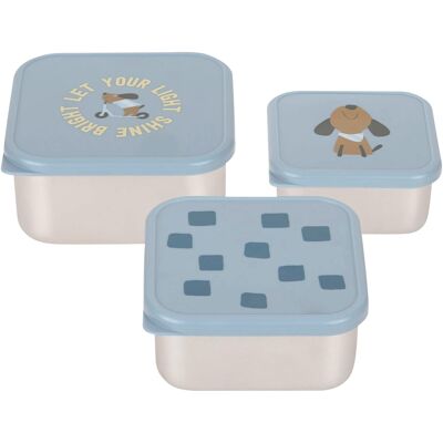Lässig 3er-Set Brotdosen aus Edelstahl - Unisex Lässig 3er-Set Brotdosen aus Edelstahl - Unisex