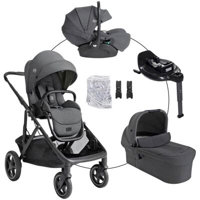 Joie Kombikinderwagen Versiti Travel-Set inkl. Babyschale i-Level Pro und Isofix-Basis i-Base Encore - grau - Unisex Joie Kombikinderwagen Versiti Travel-Set inkl. Babyschale i-Level Pro und Isofix-Basis i-Base Encore - grau - Unisex