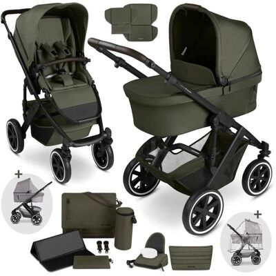ABC Design Kombikinderwagen Salsa 5 Air inkl. Wickeltasche, Moskitonetz und Regenschutz - gruen - Unisex ABC Design Kombikinderwagen Salsa 5 Air inkl. Wickeltasche, Moskitonetz und Regenschutz - gruen - Unisex