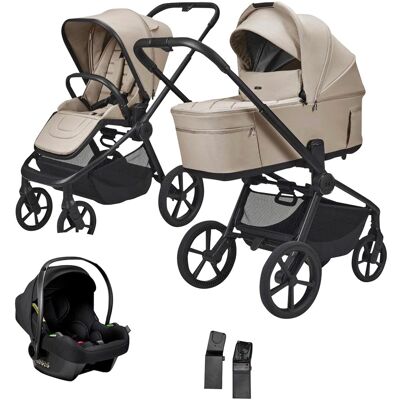 Moon Kombikinderwagen Resea FOLD Trio-Set inkl. Babyschale Cosmo 2.0 - beige - Unisex Moon Kombikinderwagen Resea FOLD Trio-Set inkl. Babyschale Cosmo 2.0 - beige - Unisex