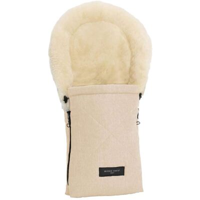 Werner Christ Baby Lammfell-Fußsack Oslo für Babyschale, Tragewanne - beige - Unisex Werner Christ Baby Lammfell-Fußsack Oslo für Babyschale, Tragewanne - beige - Unisex